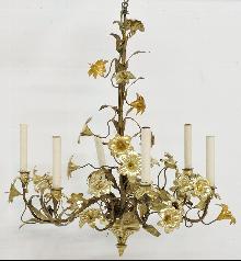 French Gilt Brass Chandelier
