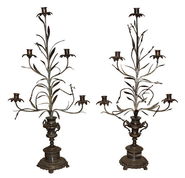 Pair Silver Candelabra