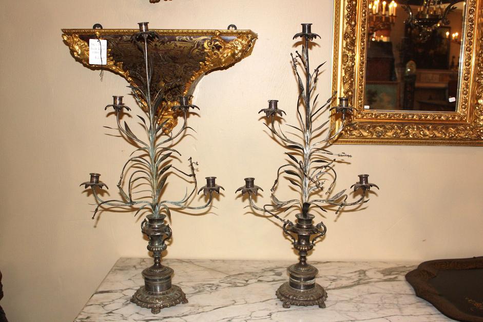 Pair Silver Candelabra