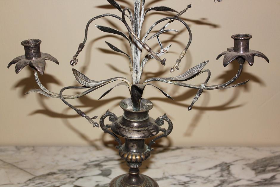 Pair Silver Candelabra