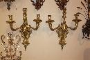 Fine Pair Bronze Sconces