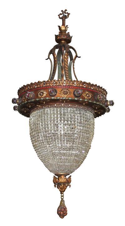 Continental Beaded Crystal Lantern