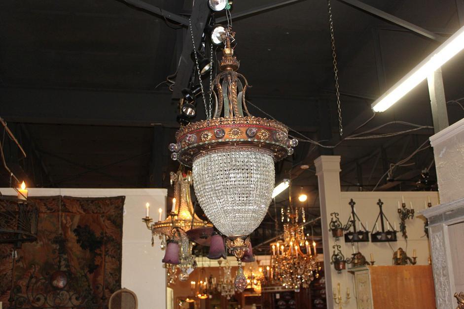 Continental Beaded Crystal Lantern