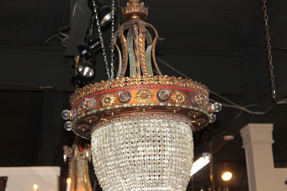 Continental Beaded Crystal Lantern