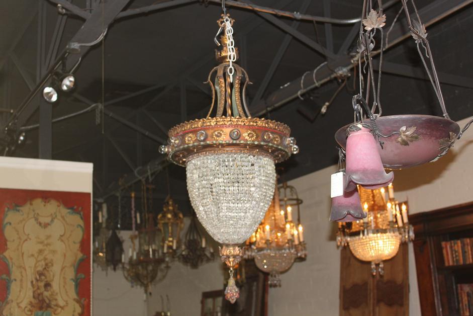 Continental Beaded Crystal Lantern