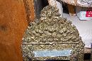 Companion Pair Brass Embossed Mirrors