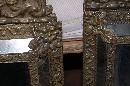 Companion Pair Brass Embossed Mirrors