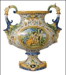 Italian Faience Urn