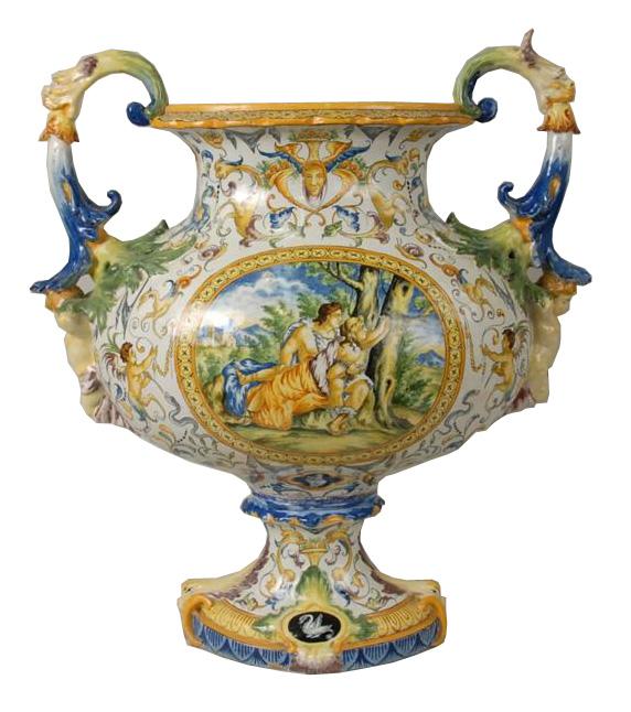 Italian Faience Urn