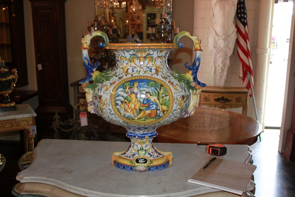 Italian Faience Urn
