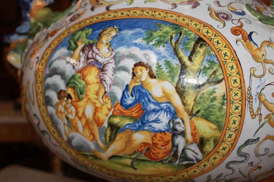 Italian Faience Urn