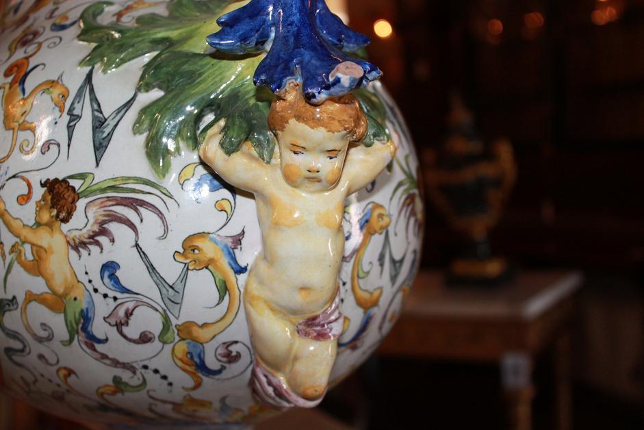 Italian Faience Urn