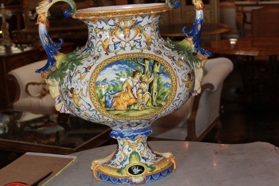 Italian Faience Urn
