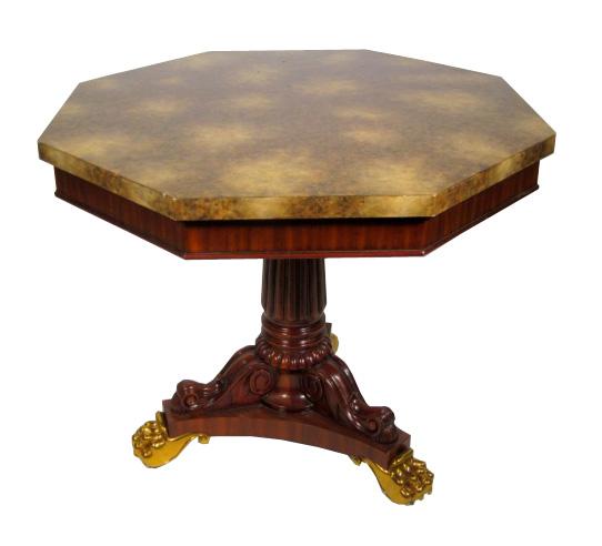 Continental Pedestal Side Table