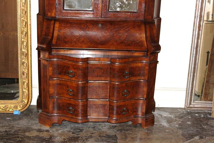 Italian Burl Walnut Secretary