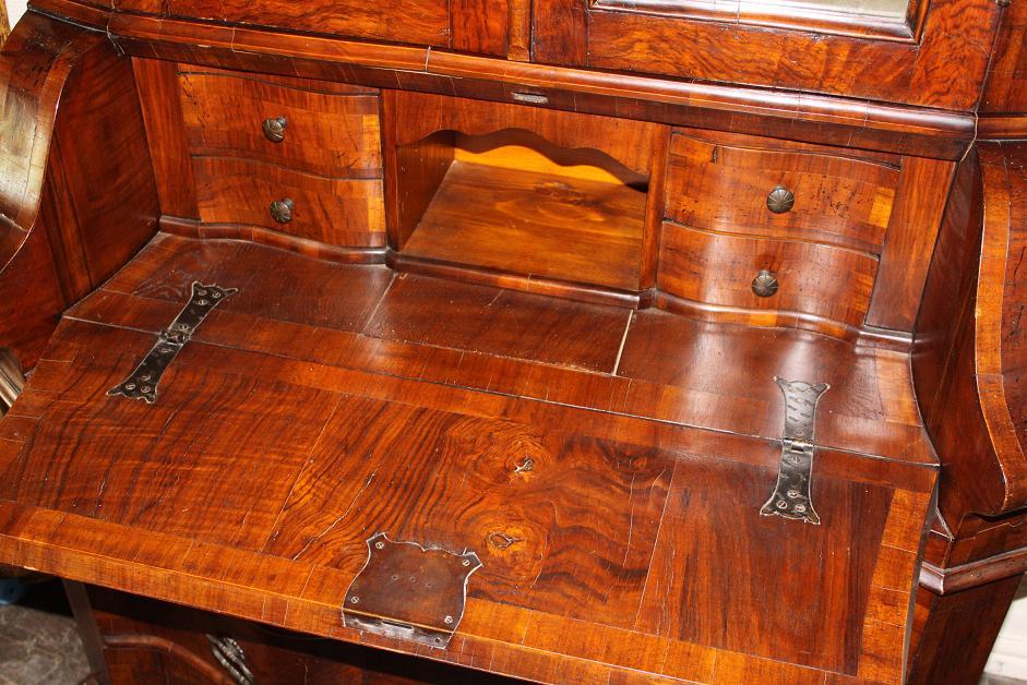 Italian Burl Walnut Secretary