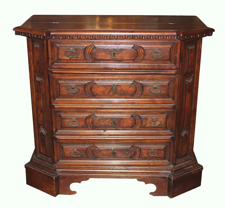 Italian Walnut Bureau Chest