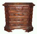 Italian Walnut Bureau Chest