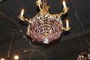French Bronze & Amethyst Chandelier
