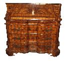 Italian Burl Walnut Bureau