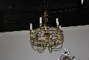 Pair French Brass Chandeliers