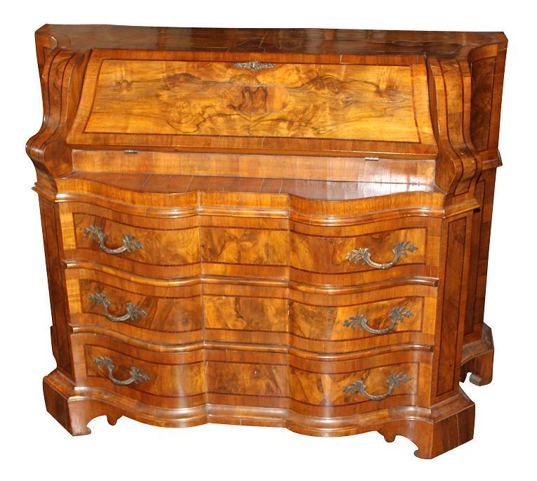 Italian Burl Walnut Bureau