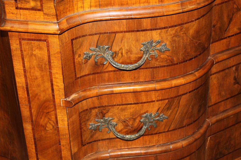 Italian Burl Walnut Bureau
