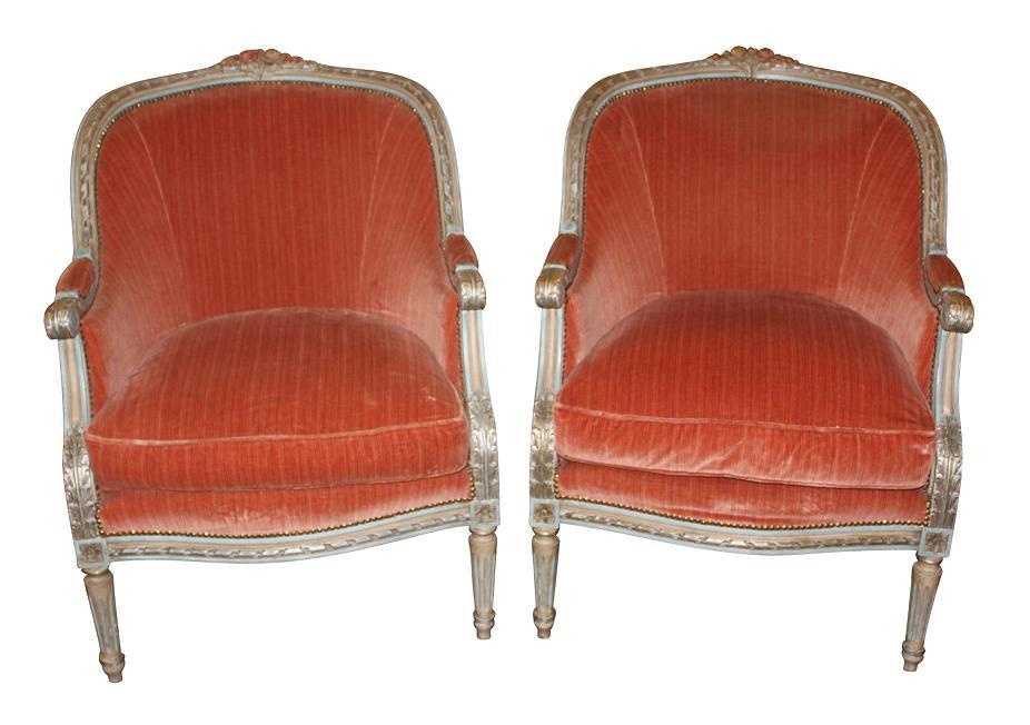 Pair Italian Painted Armchairs