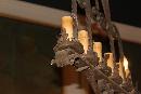 Pair Heavy Iron Chandeliers