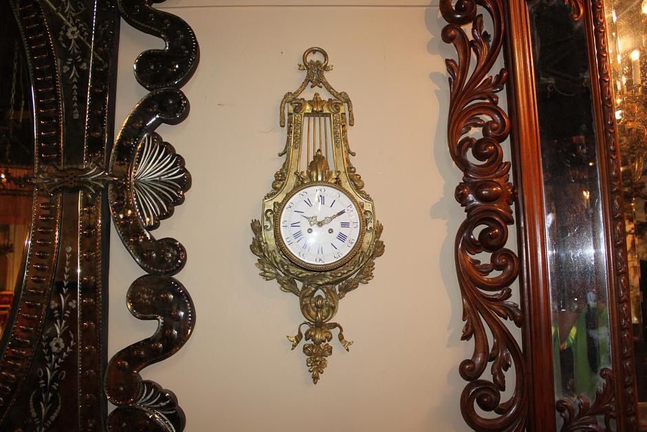 French Bronze Cartel Clock