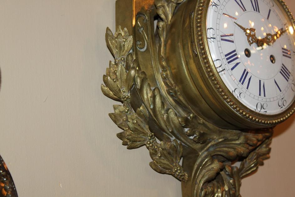 French Bronze Cartel Clock