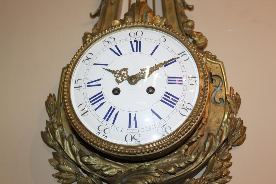 French Bronze Cartel Clock