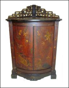 Antique Oriental Corner Cabinet