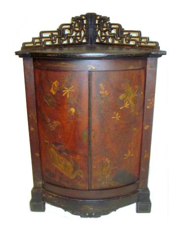 Antique Oriental Corner Cabinet
