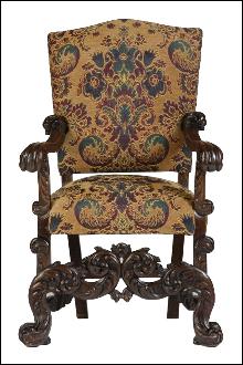 Continental Carved Armchair