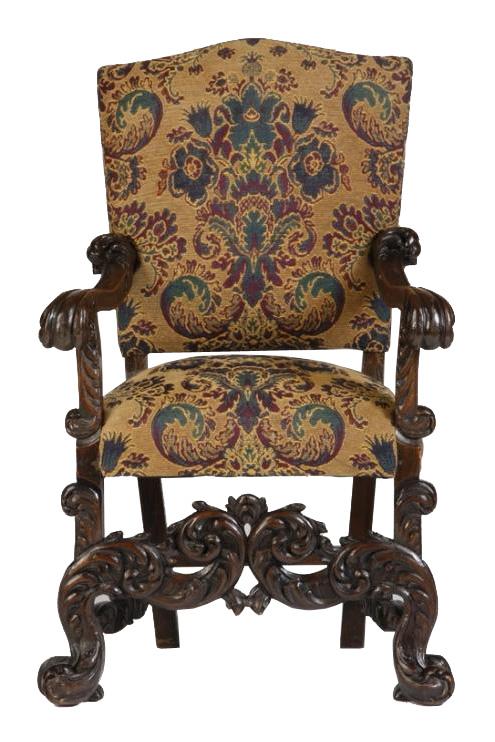 Continental Carved Armchair
