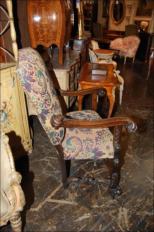 Continental Carved Armchair