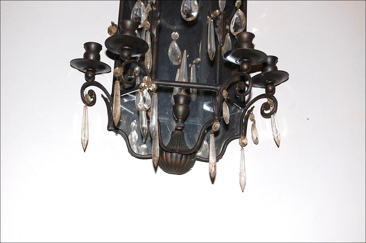 Pair Mirrored Sconces