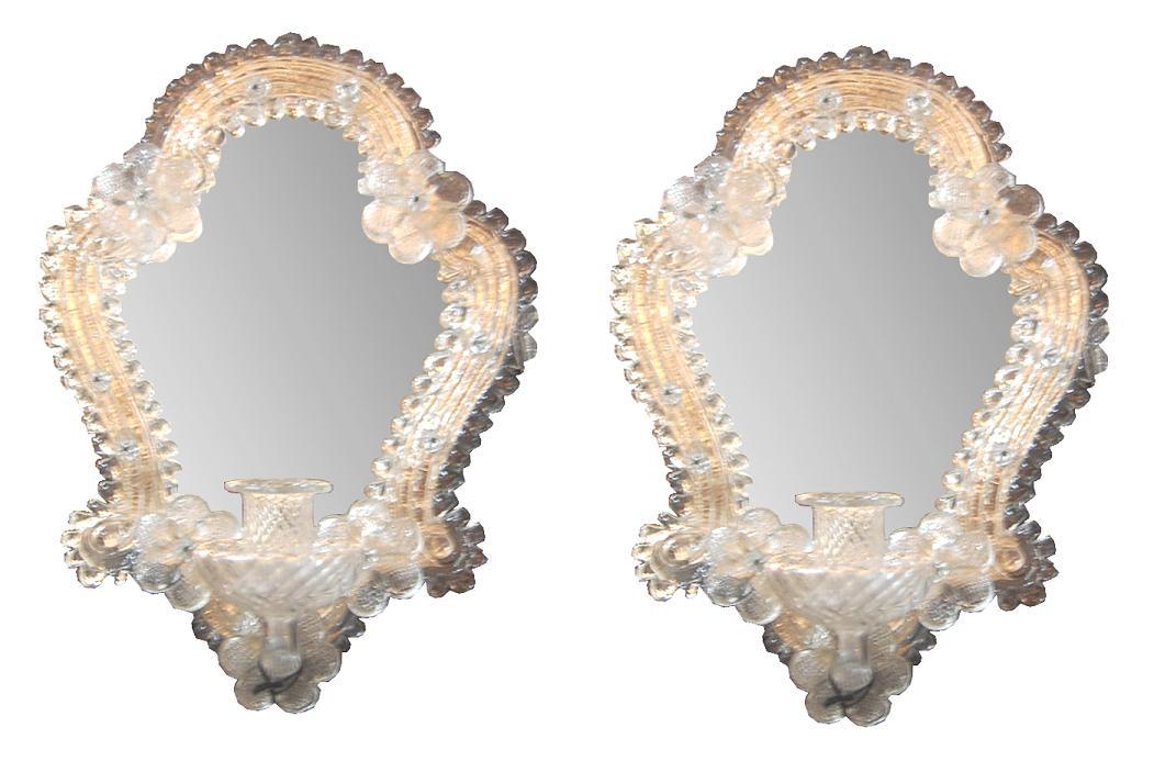 Petite Pair Venetian Style Sconces