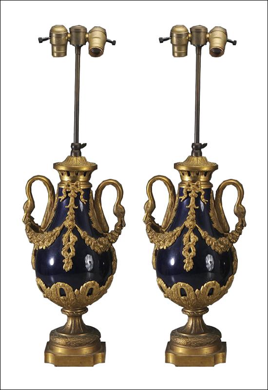 French Cobalt & Bronze Cassollettes