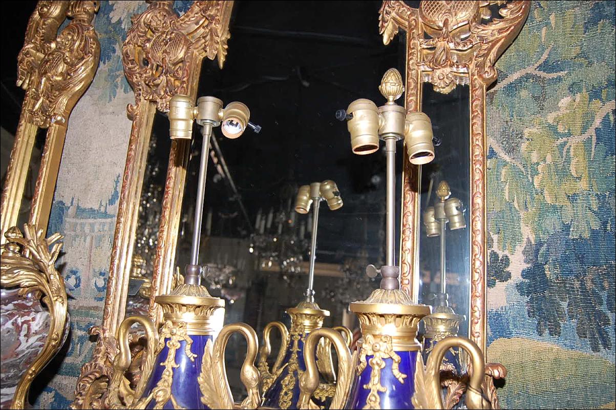 French Cobalt & Bronze Cassollettes