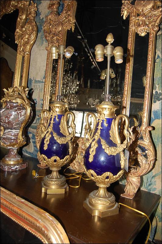 French Cobalt & Bronze Cassollettes