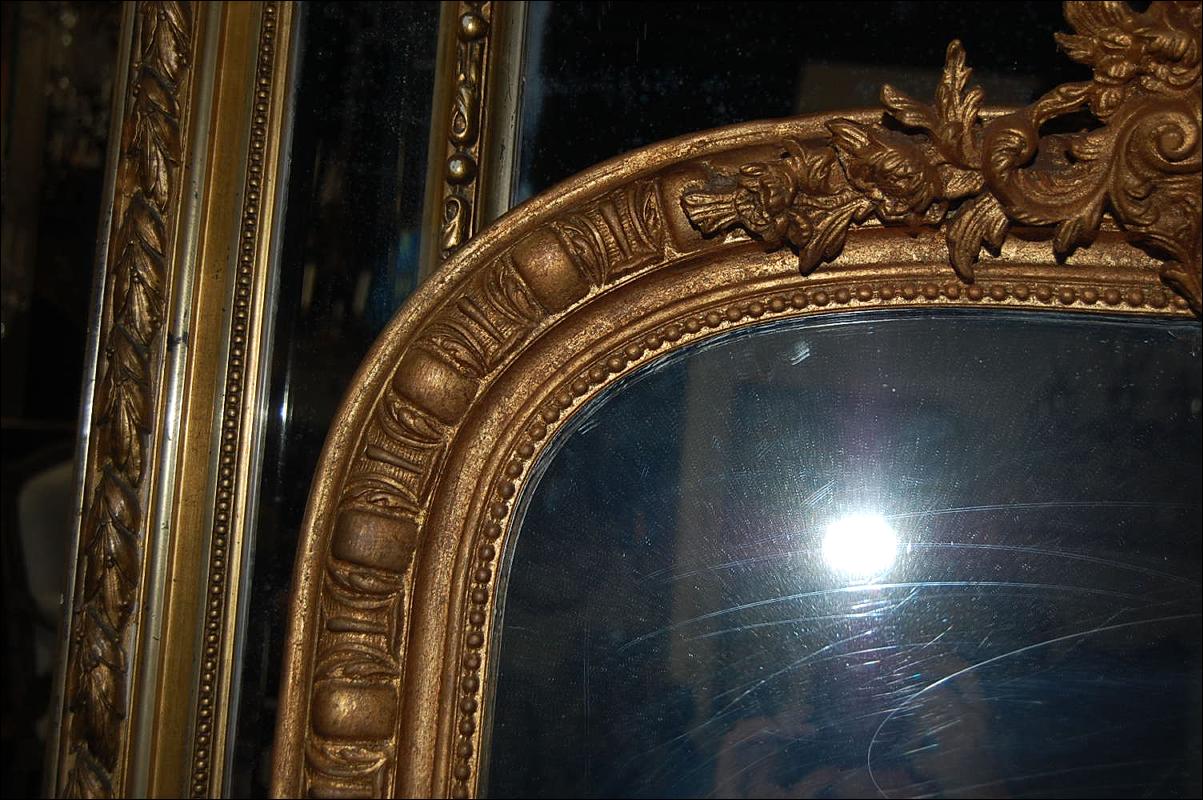 Petite Transitional Giltwood Mirror