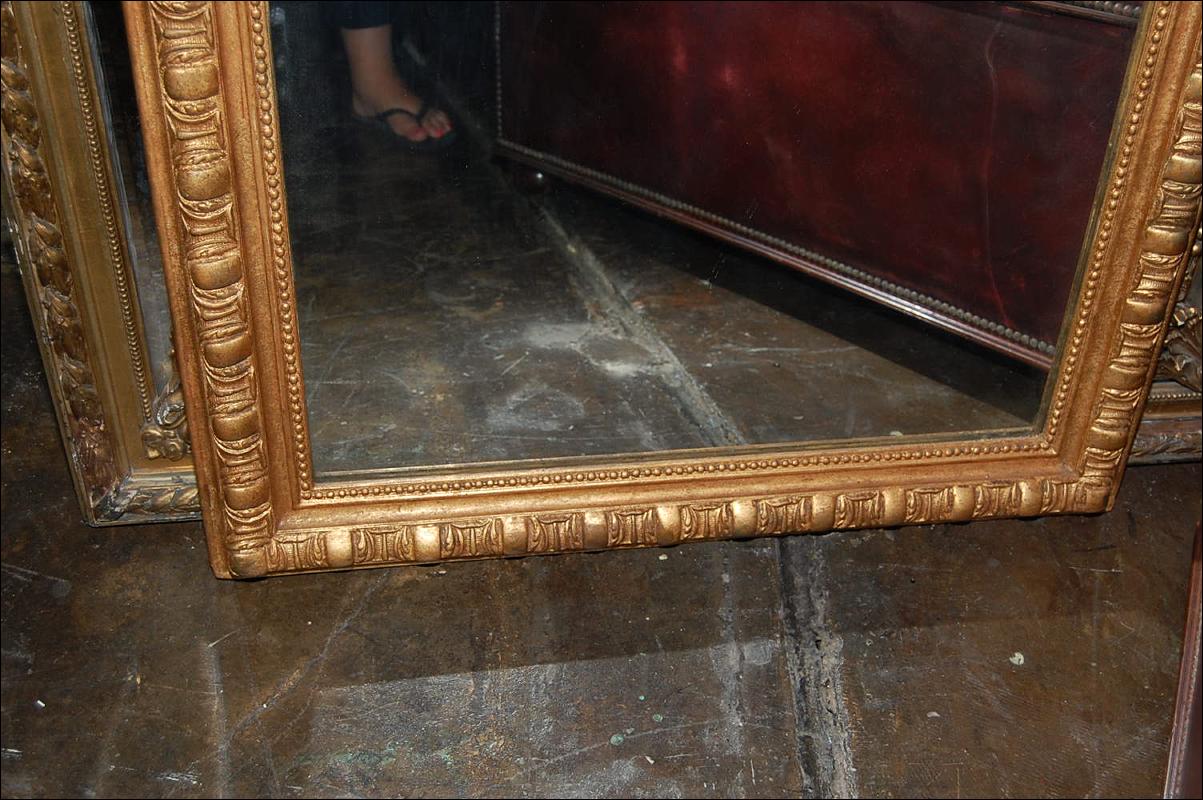 Petite Transitional Giltwood Mirror