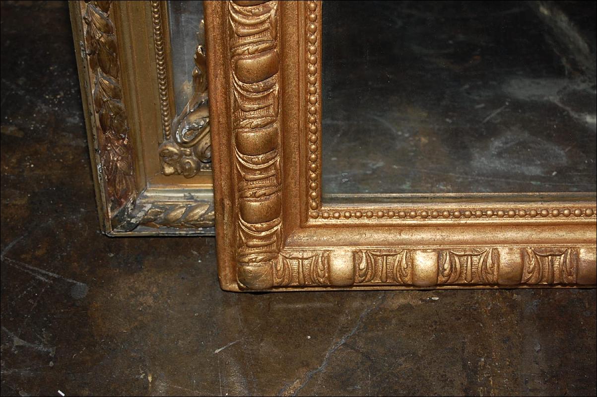 Petite Transitional Giltwood Mirror