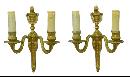 Petite Pair Bronze Sconces