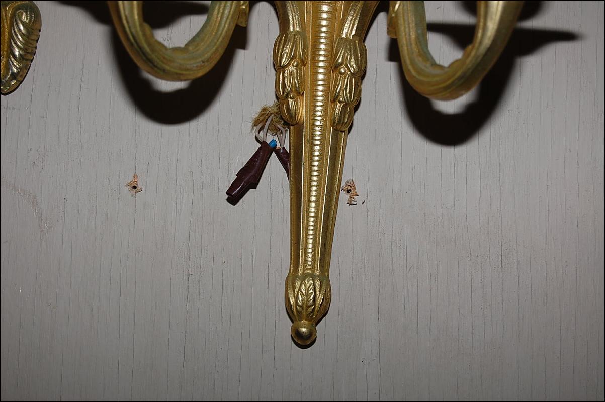 Petite Pair Bronze Sconces