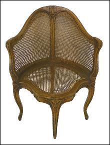 French Caned Corner Chair