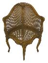 French Caned Corner Chair