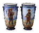 Pair Continental Porcelain Vases